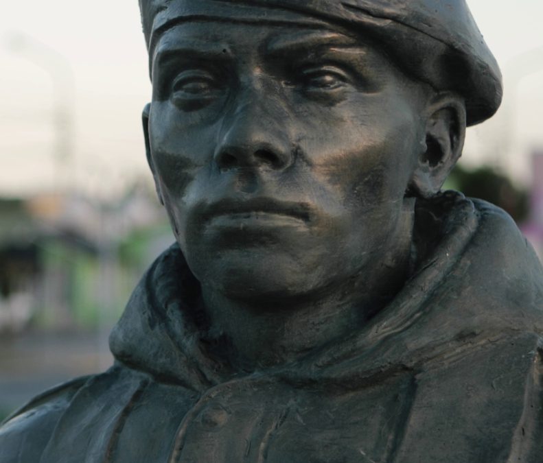 Monument homage to soldier Ortega